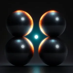 Bowling Pin Icon with 3D Sphere