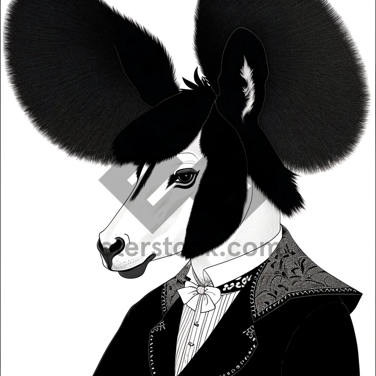 Picture of Stylish Lady in Black Hat