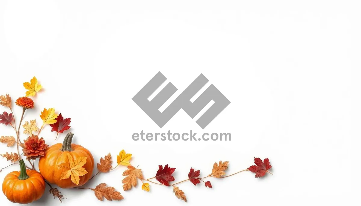 Picture of Floral Love Frame Decoration with Plant Leaf Pattern