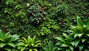 Tropical Woodey Plant with Pineapple Fruit and Leaves