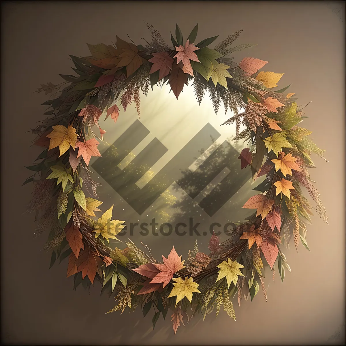 Picture of Holly Season's Timepiece: Festive Wall Clock with Artistic Frame