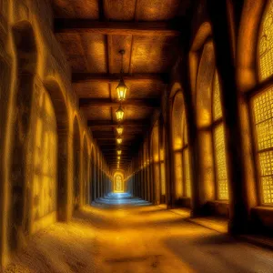 Stunning Archways in Historic Cathedral Interior