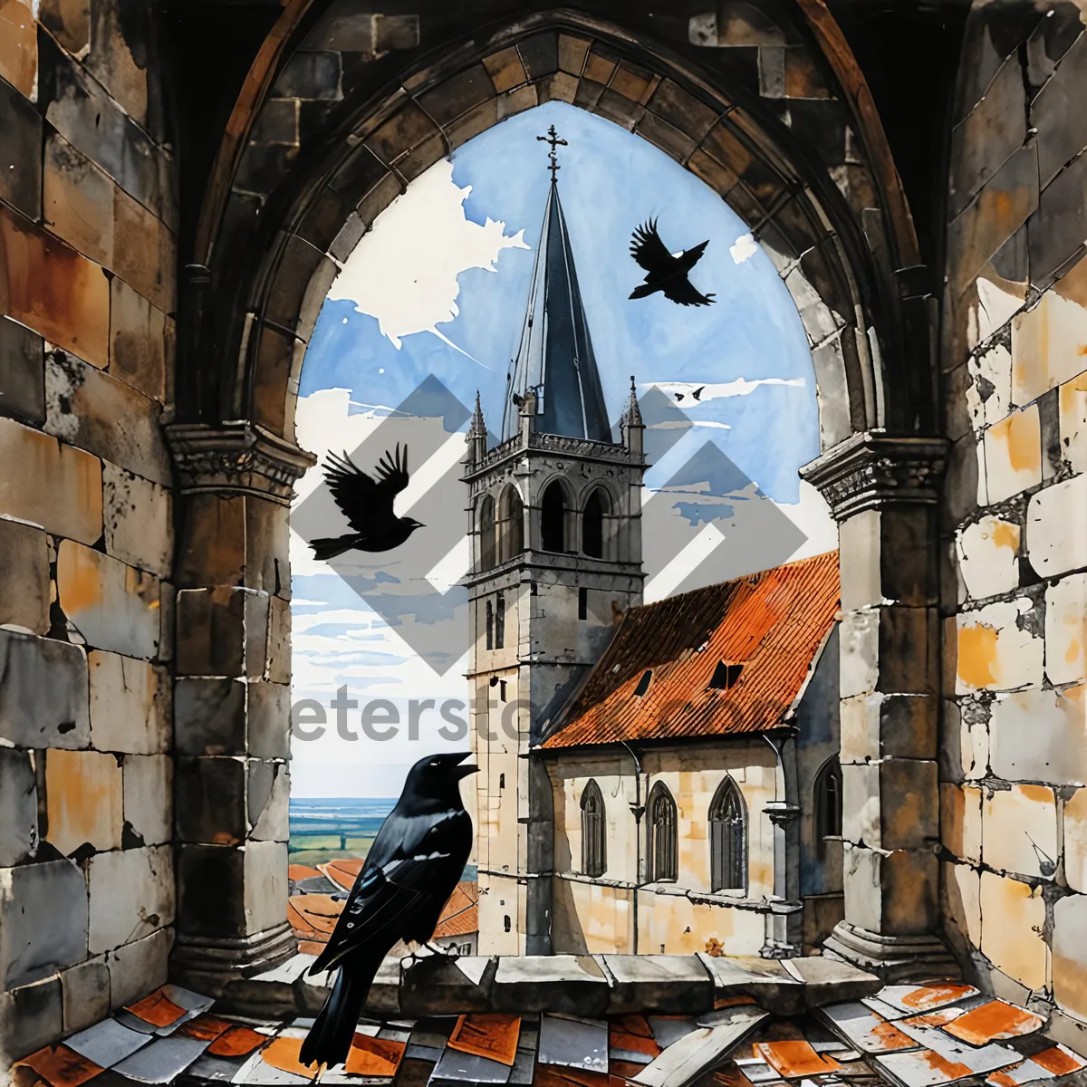 Picture of Historic Cathedral in Medieval English Town