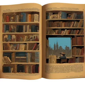 Educational Bookshelf: Organized Knowledge Display