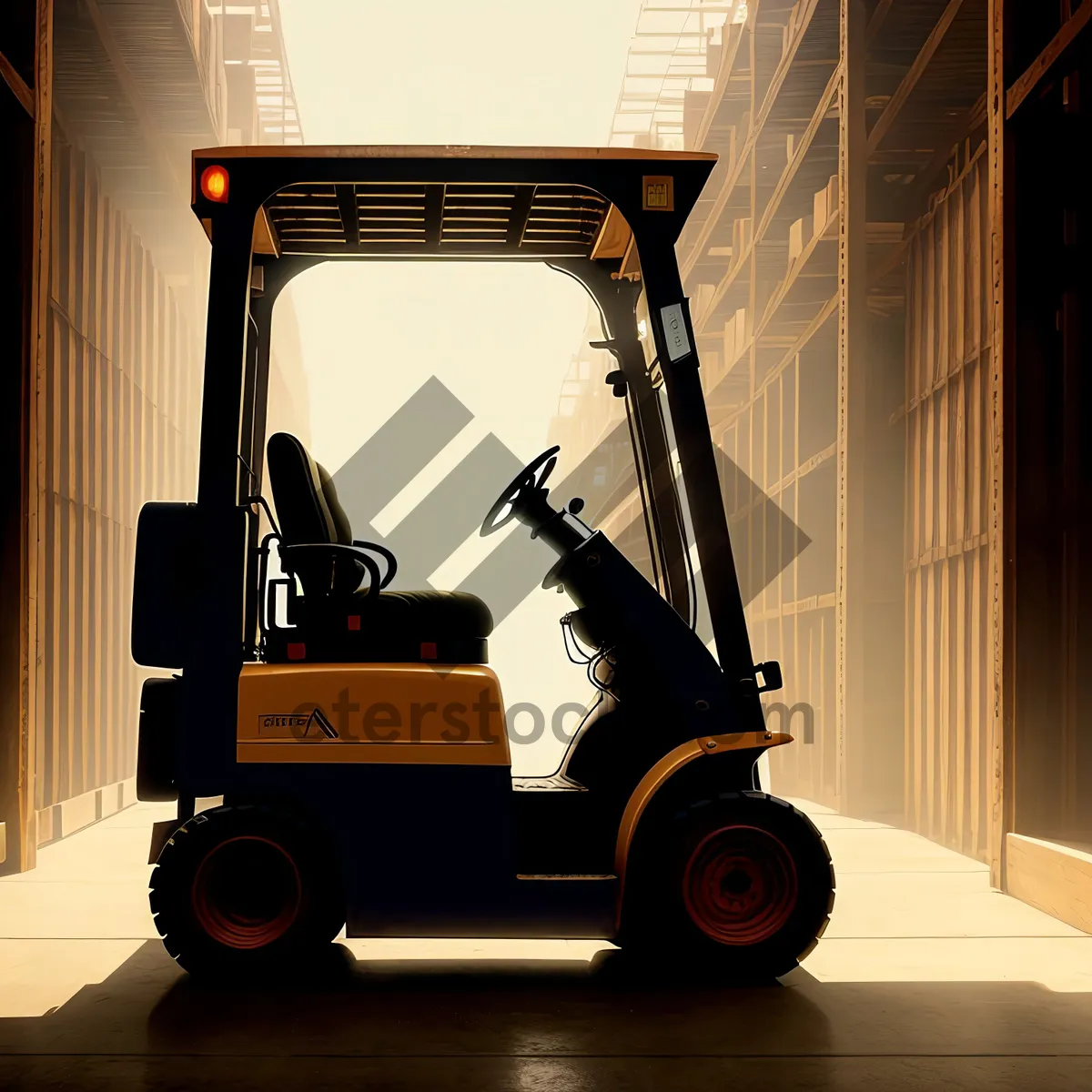 Picture of Industrial Forklift - Efficient Warehouse Transport Solution.