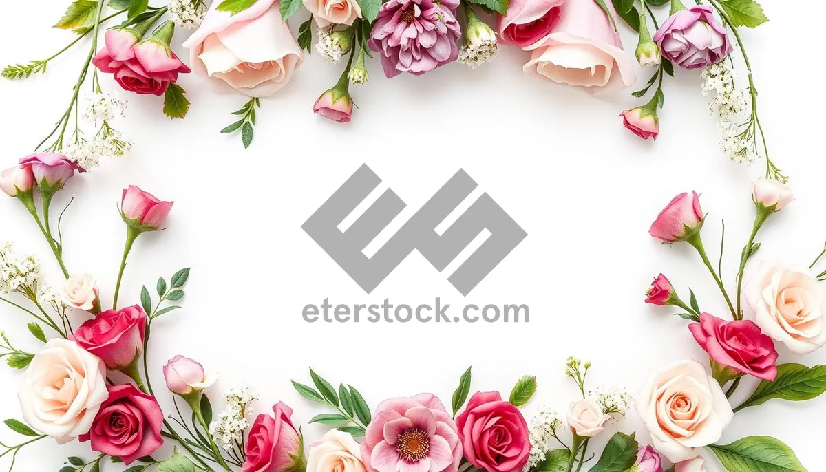 Picture of Floral Design Element with Pink Rose Petals