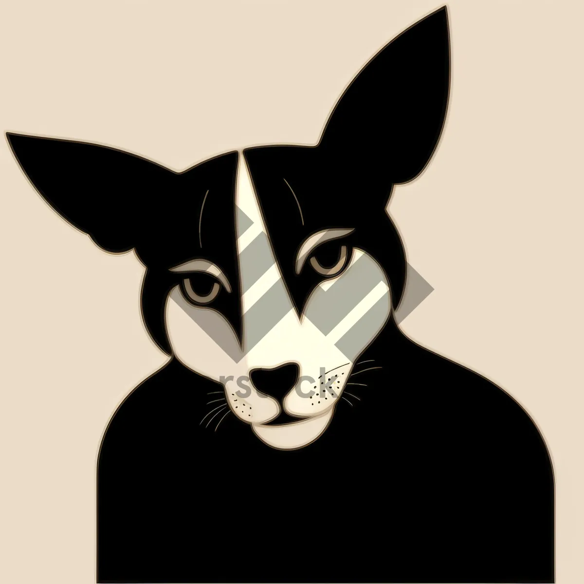 Picture of Cartoon Sorcerer with Animal Ear - Unique Clip Art Drawing