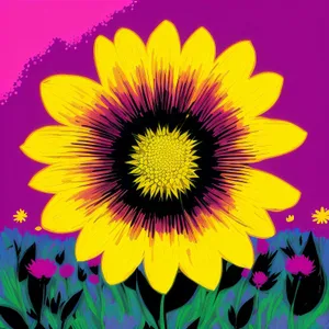 Vibrant Sunflower Blossom in Summer Garden