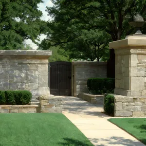 Ancient Stone Cemetery Wall - Historic Landmark Ruins