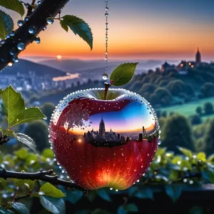 Fresh Red Delicious Apple for Holiday Decoration