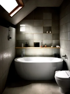 Luxurious Modern Bathroom with Clean Tile and Stylish Fixtures