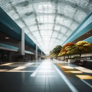 Modern City Transport Hub Interior Image