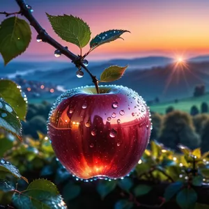 Festive Red Delicious Apple Decoration for Holiday Season