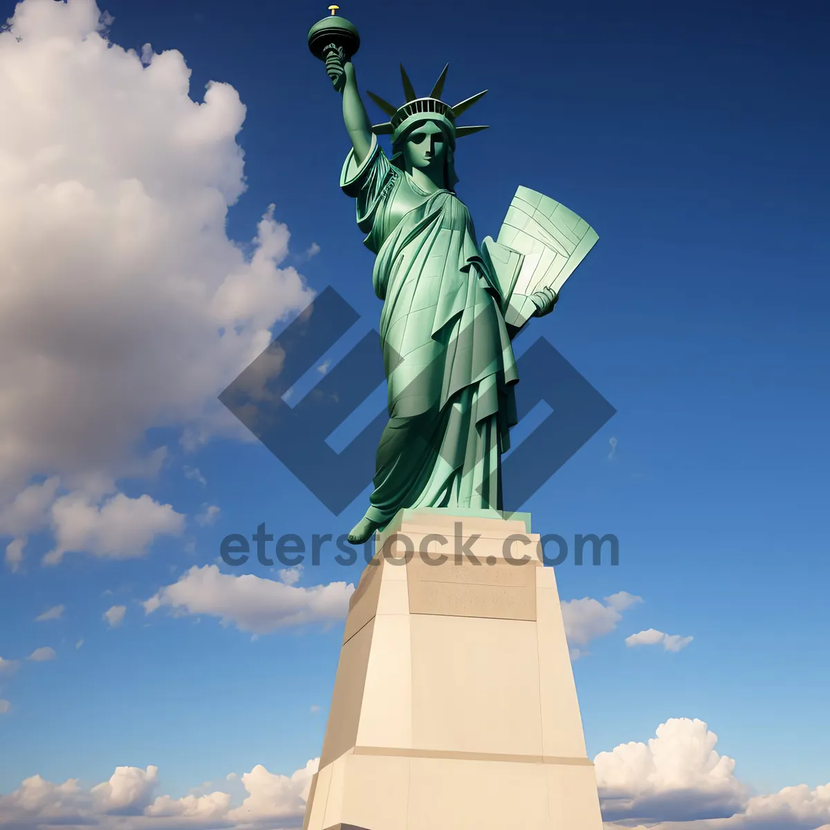 Picture of Famous Statue of Liberty, Symbol of Freedom