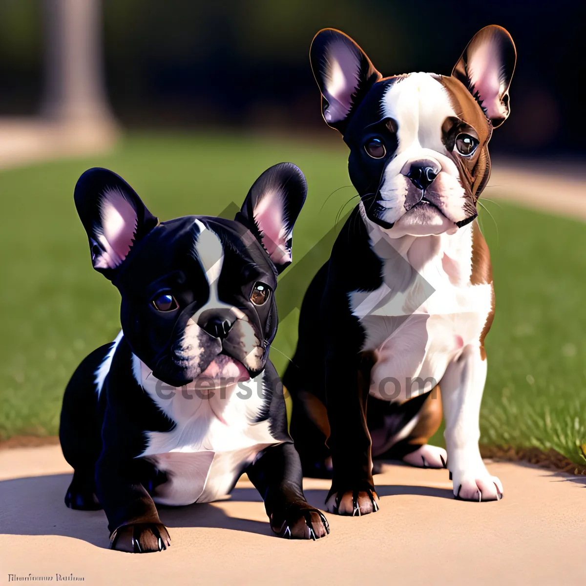 Picture of Cute Terrier Puppy - Adorable Bulldog