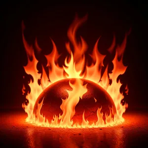 Fiery Blazing Bonfire: A Striking Burst of Heat and Energy