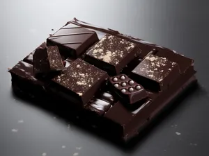 Delicious chocolate candy in a brown box snack.