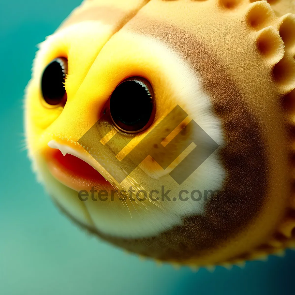 Picture of Cute Doll Pet with Playful Anemone Fish in Tropical Aquarium