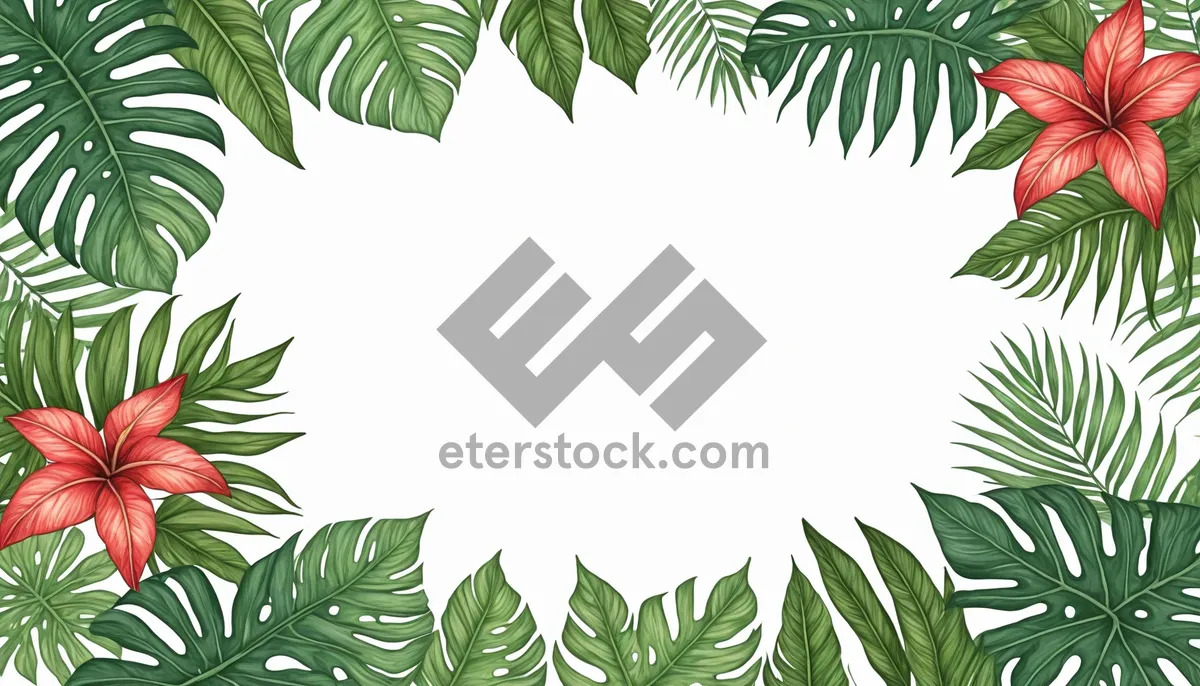 Picture of Floral Tree Design Frame for Summer Holiday Decor