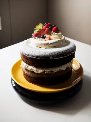 Delectable Chocolate Ganache Cake with Fruit Garnish