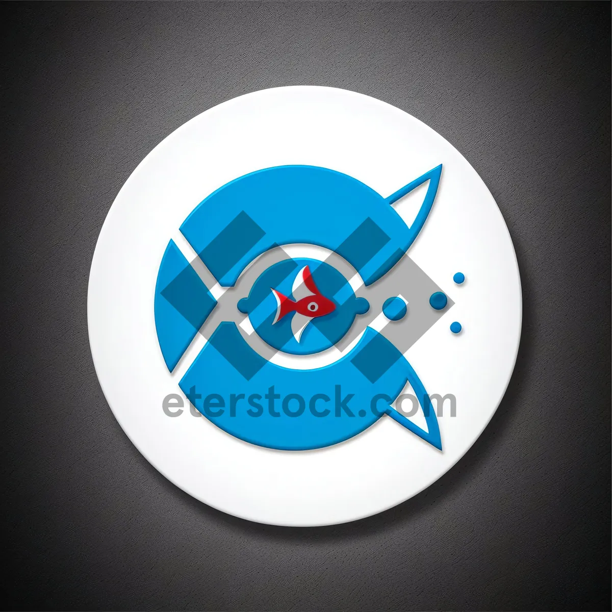 Picture of Modern Silver Round Web Button Icon