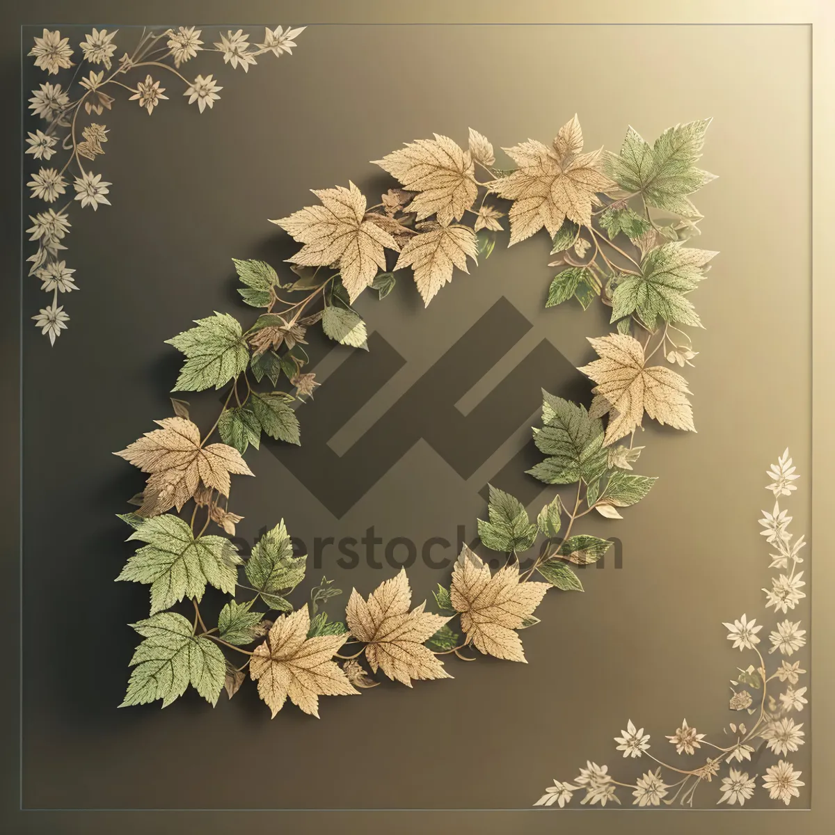 Picture of Vintage Floral Holly Wallpaper Border