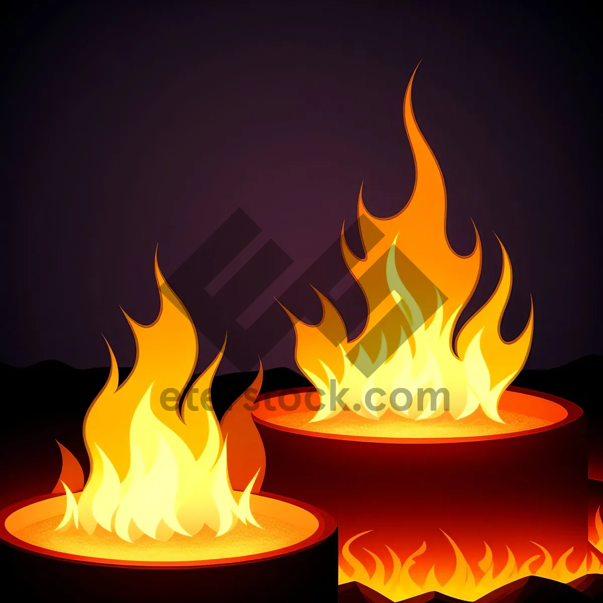 Picture of Blazing Fire: A Hot and Shiny Icon