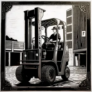 Versatile Wheeled Forklift for Efficient Transportation