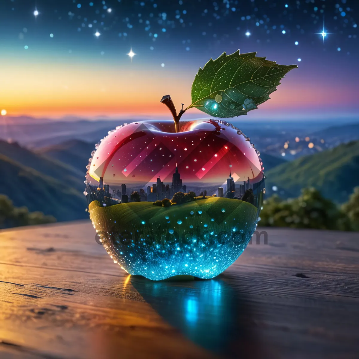 Picture of Shiny Red Delicious Apple Festive Ornament Decorations