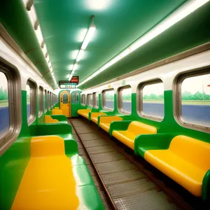 Urban Metro Speed: Modern Subway Train in Motion