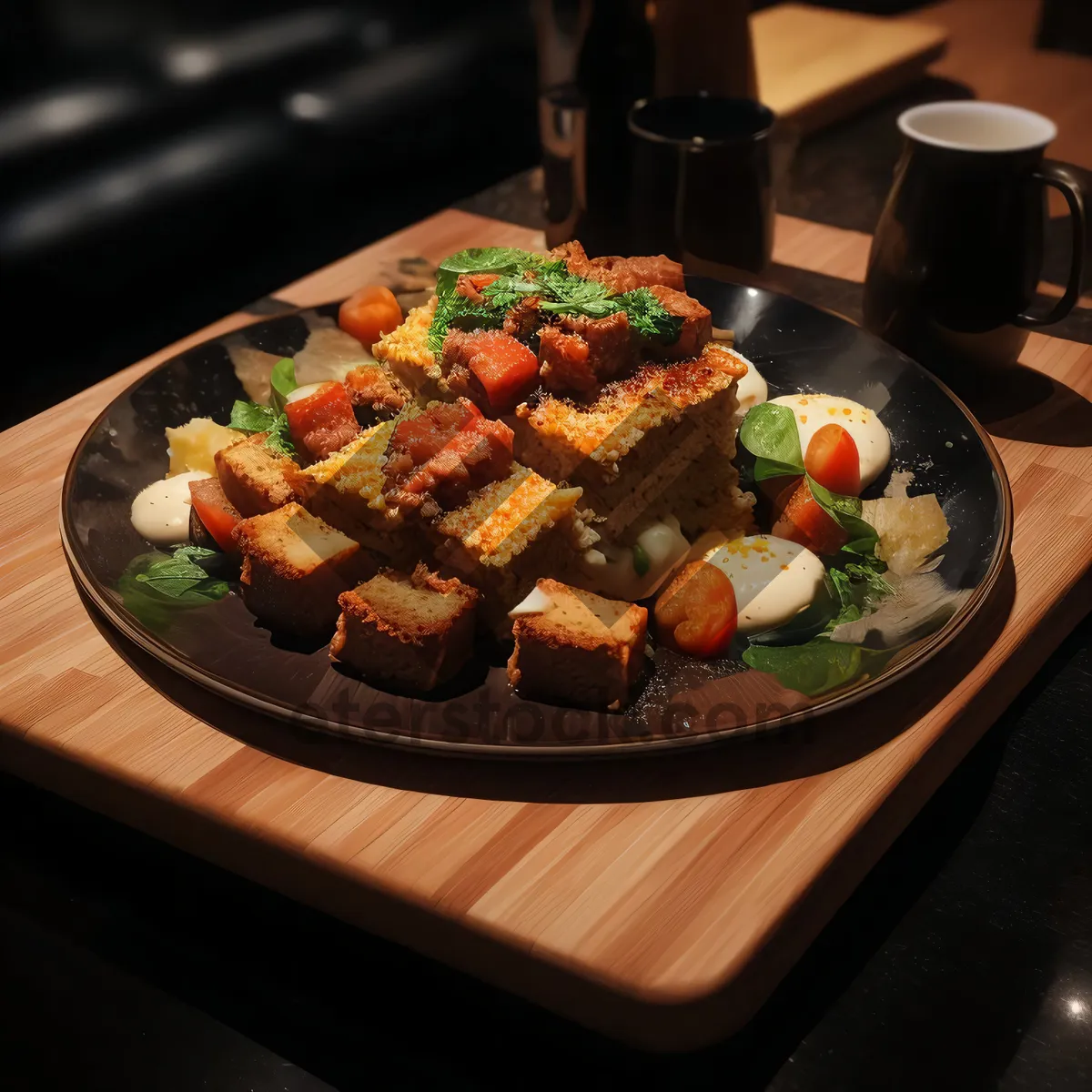 Picture of Fresh Gourmet Vegetable Salad with Grilled Steak