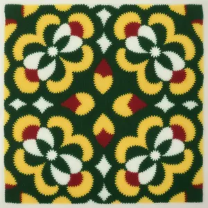 Vintage Patterned Doormat Design Texture Retro Color Paper