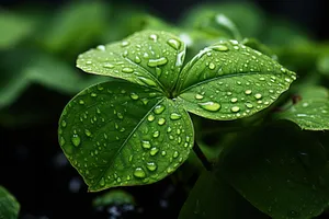 Fresh Green Leaf in Summer Forest.