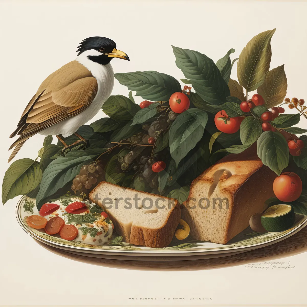 Picture of Healthy Fruit and Vegetable Salad in Container