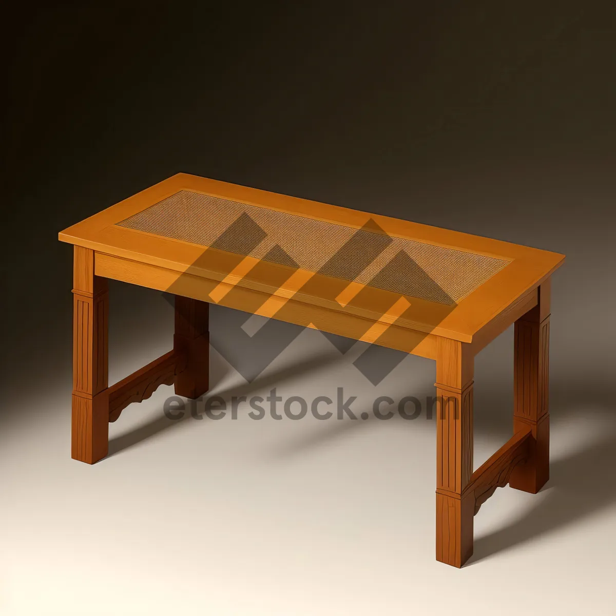 Picture of Antique Wooden Table with Empty Seat