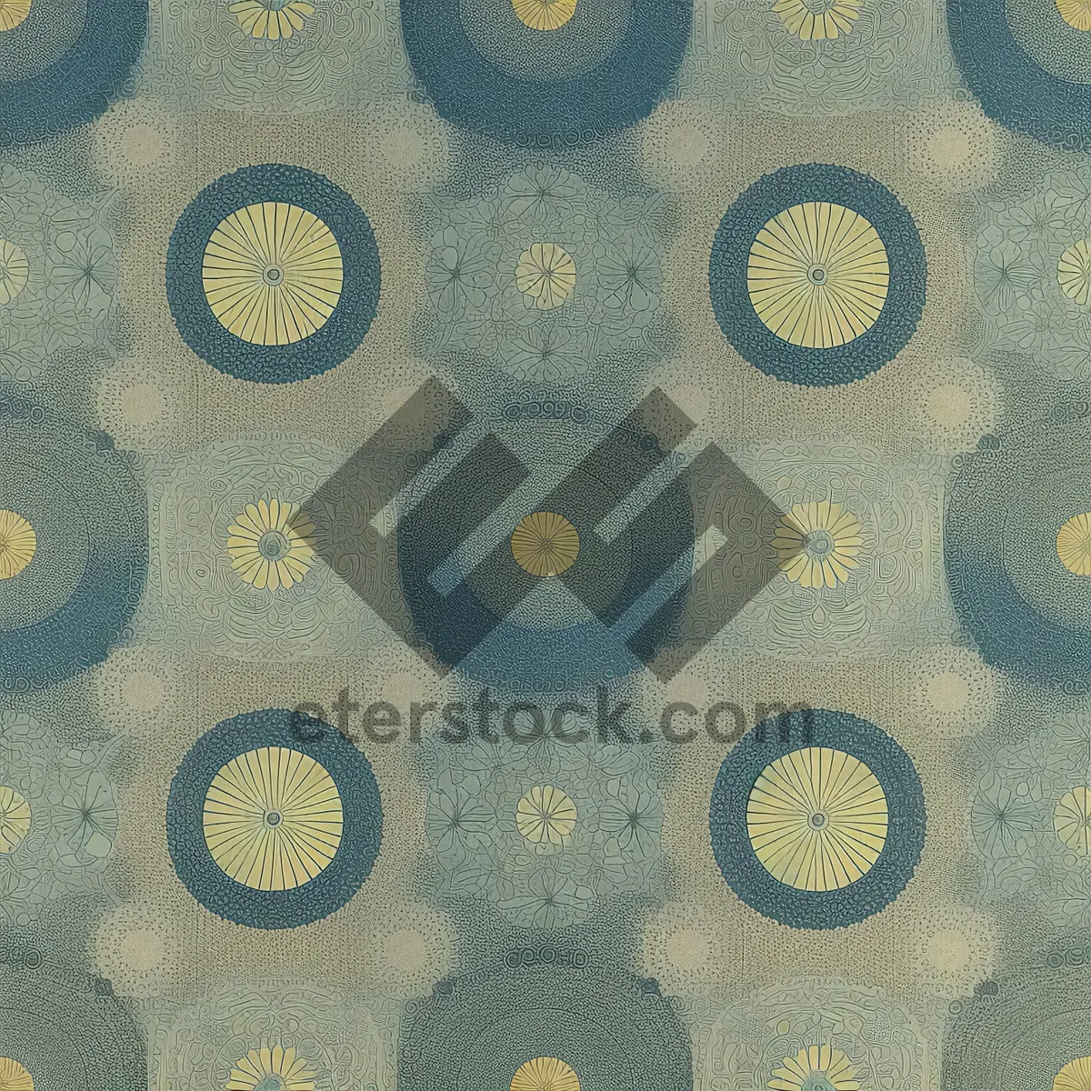 Picture of Retro floral wallpaper pattern design with ornate elements