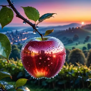 Fresh, Juicy Red Apple - Healthy Vitamin Boost