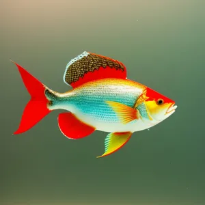 Colorful Goldfish Swimming in Aquarium