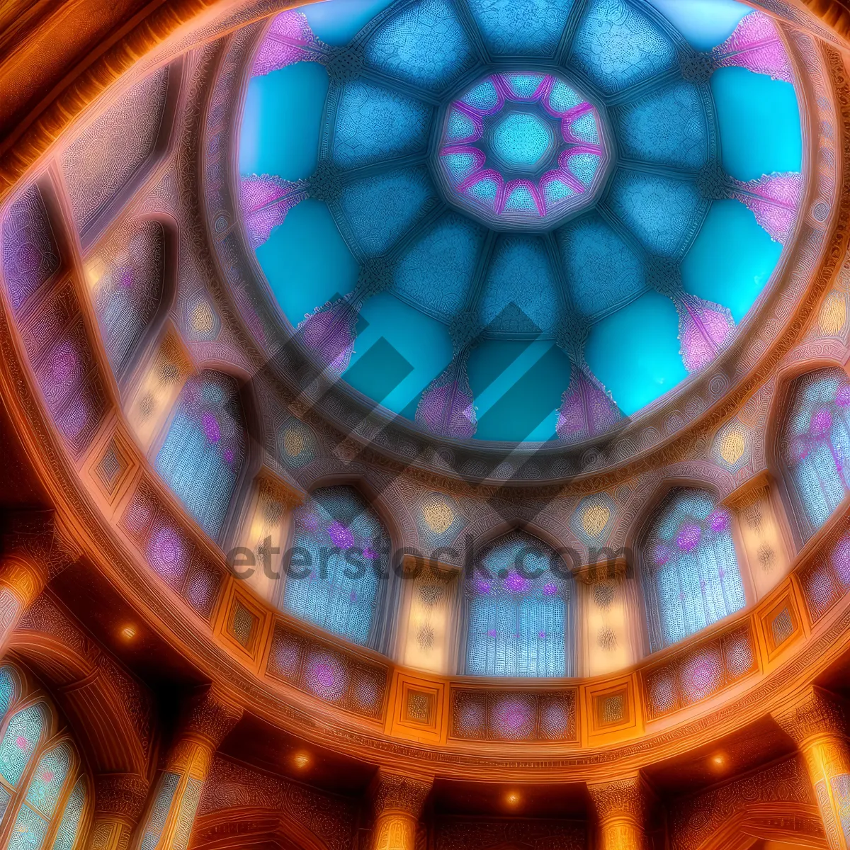 Picture of Divine Patterns: Illuminated Cathedral Interior Design