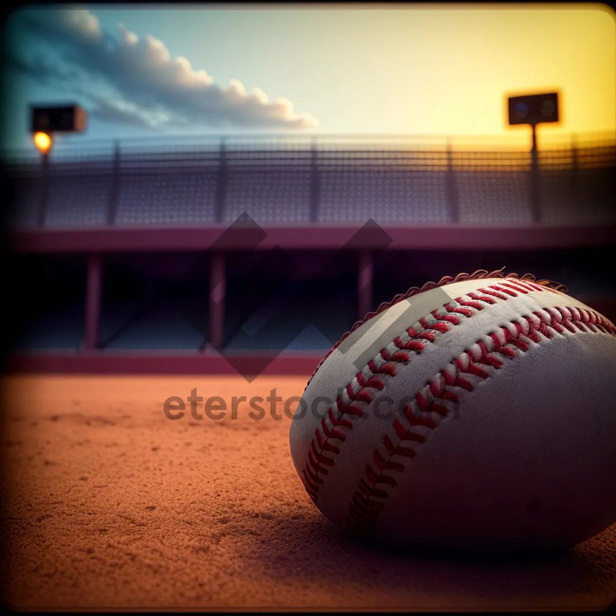 Picture of Baseball Glove on Grass: Sports Equipment for the Game