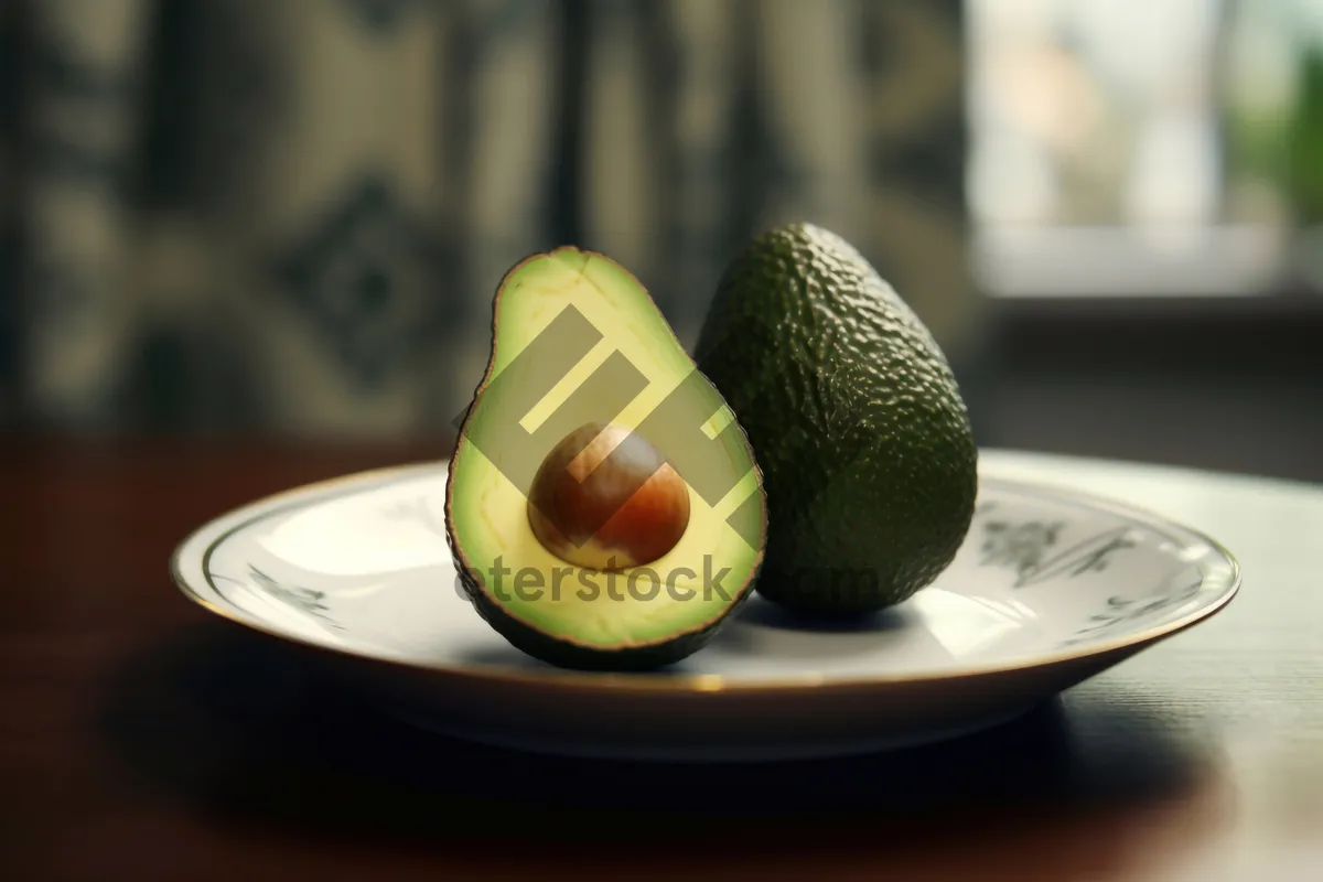 Picture of Fresh Avocado Half: Delicious, Healthy, Organic Snack Option