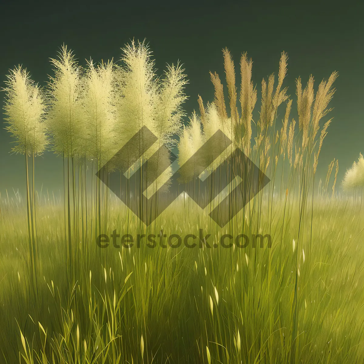 Picture of Summer Wheat Harvest on Rural Farm Field