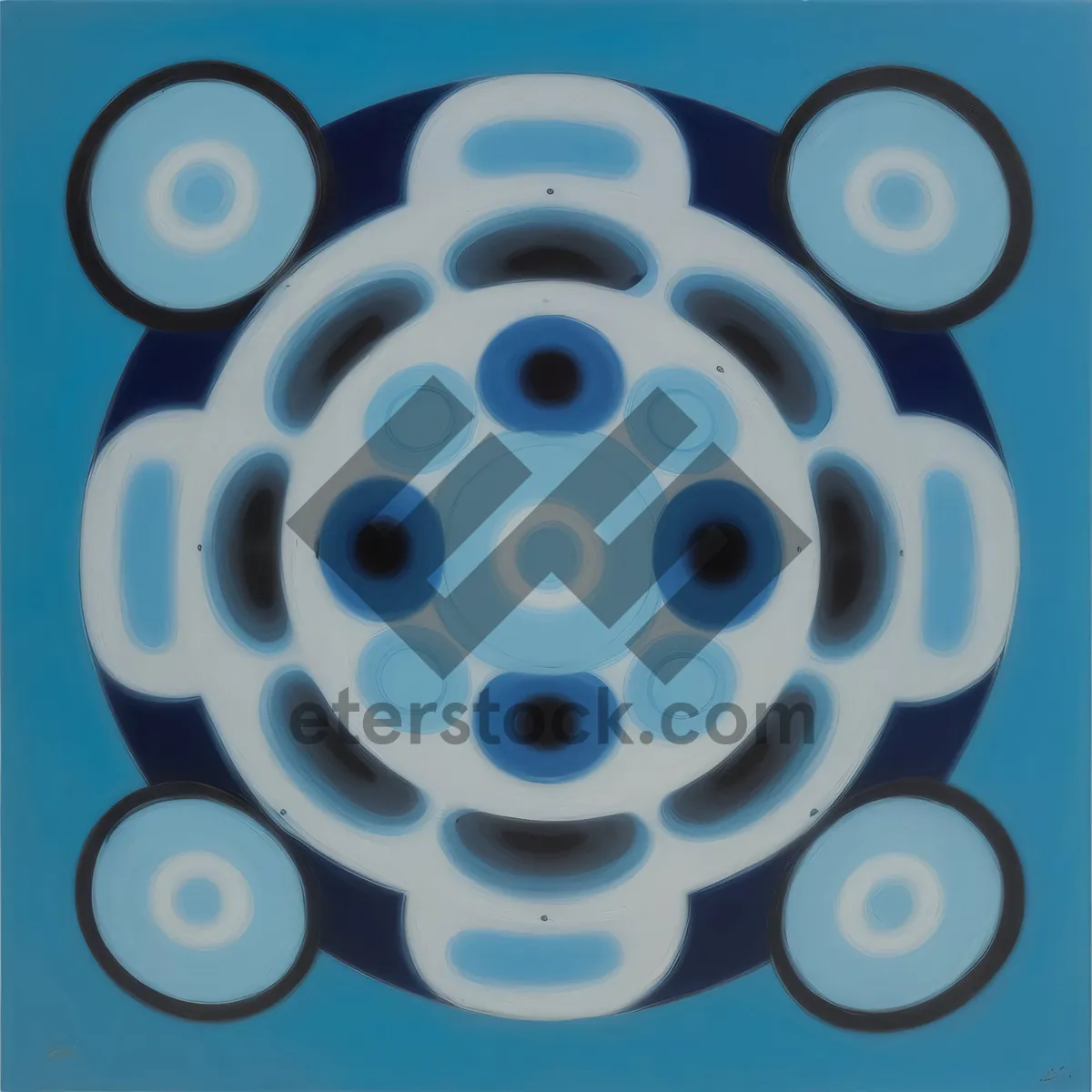 Picture of Radiant Bubble Art: Graphic Pattern with Circular Geometric Design