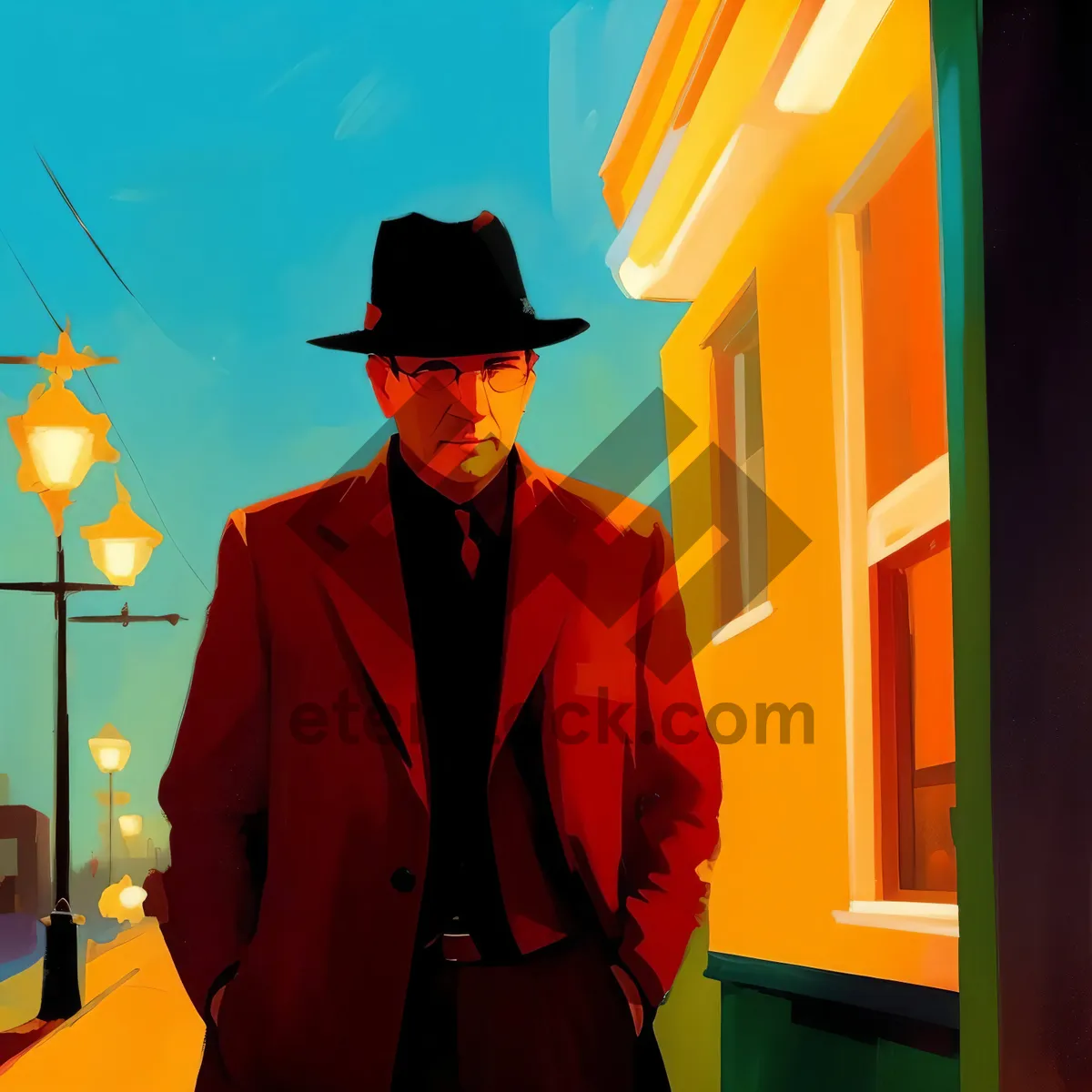 Picture of Successful Businessman in Professional Suit and Construction Helmet