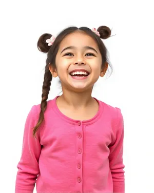 Attractive businesswoman smiling in studio photoshoot.