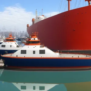 Maritime Transport: Cargo Ship at Port