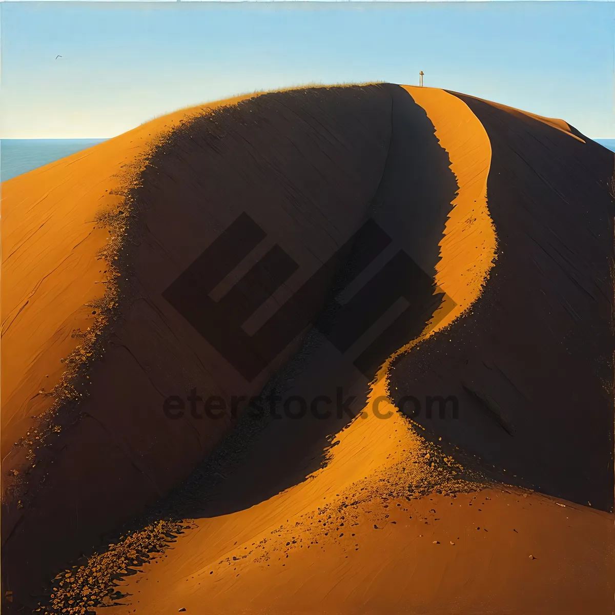 Picture of Moroccan Desert Sunset: Majestic Sand Dunes Embracing Heavenly Horizon