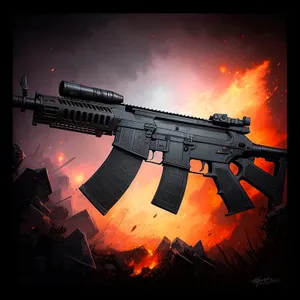 Skyfire: Night Sky Illuminates Assault Rifle