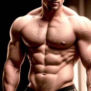 Muscular Male Fitness Model with Attractive Abs