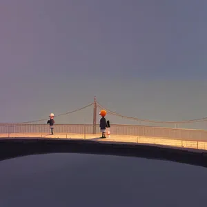 Golden Gate Bridge Reflecting in Pacific Ocean